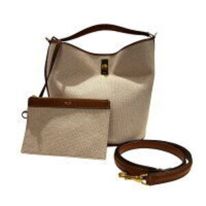 Celine Canvas Bucket Bag Textile Calfskin